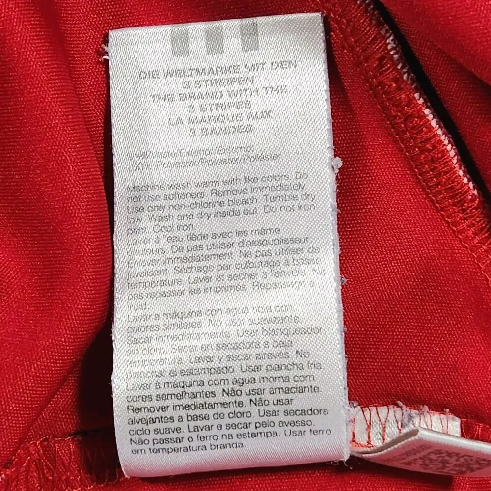 Adidas Youth Climacool Soccer Jersey Shirt Small (?) Red V-Neck Active 3 Stripes